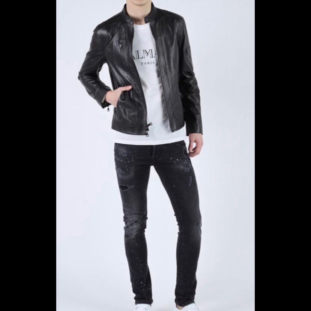 John Varvatos leather Moto Jacket. EU 46 USA 36. - Picture 5 of 8